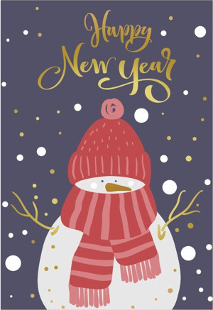 Keskin Color Yaldızlı Yılbaşı Tebrik Kartı Zarflı No:3 - Image 1