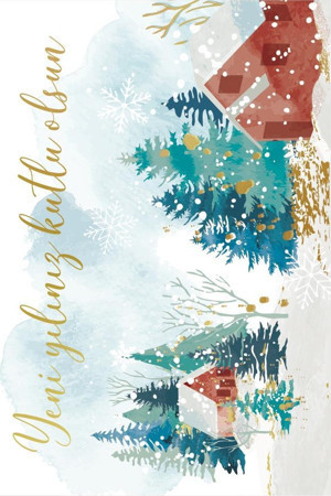 Keskin Color Yaldızlı Yılbaşı Tebrik Kartı Zarflı No:5 - Image 1