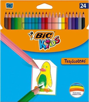 Bic Tropicolors 24 Renk Kuru Boya Kalemi - Image 1