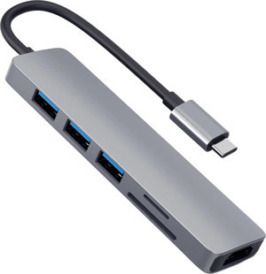 Winex Mobile 6in1 Type-C to 4K HDMI+Sd Kart+3xUsbA 3.0 Hub Port Adaptör - Image 1