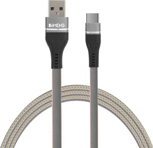 İmeng 3.1A UsbA to Type-C Örgülü Data ve Hızlı Şarj Kablosu ML108 Gri - Image 1