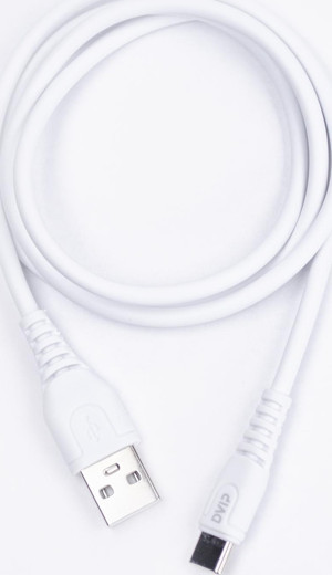 DVIP S01C 6A 67W Fast Charging UsbA to Type-C Data ve Hızlı Şarj Kablosu 1M Beyaz - Image 1
