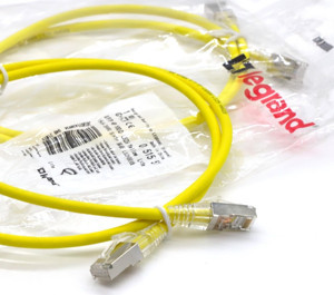 LEGRAND CATEGORY 6A S/FTP LSZH YELLOW 1 MT PATCH CORD (051551) - Image 1