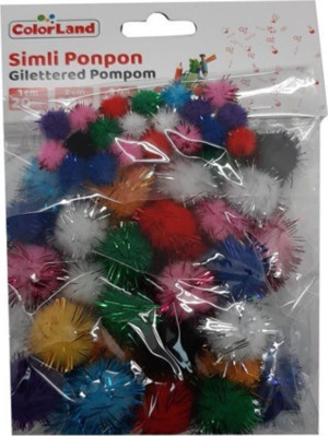Colorland Pon Pon Simli Karışık 60 Lı - Image 1