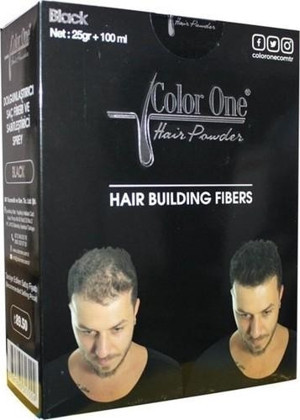 Color One Hair Powder Black Dolgunlaştırıcı Saç Fiberi.25 gr +100 ml - Image 1