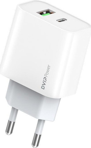 dvip N30 20W Type-C PD + UsbA Quick Charger Çift Çıkışlı Şarj Aleti Başlığı - Image 1