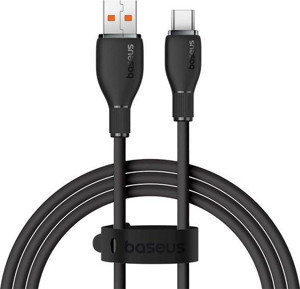 Baseus Pudding Hızlı Şarj Özellikli USB Type-C 100W Kablo 1.2m. Siyah - Image 1
