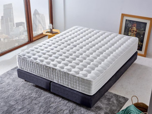 Niron London Yatak 150x200 cm Çift Kişilik Paket Yaylı Alev Geciktiricili Kral Dairesi Yatağı - Image 1