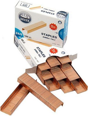 Delta 1551 24/6 Zımba Teli Sarı 1000li - Image 1