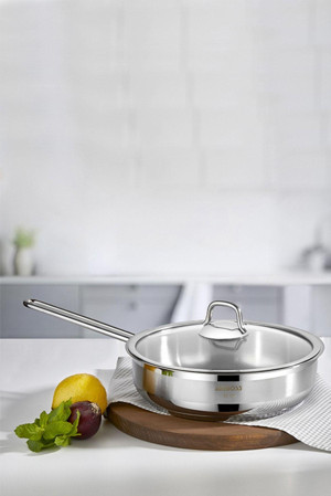 Saphire Saphire 28x08 Tava Cam Kapak Çelik Tek Sap - Image 1