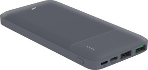 MF Product MFB101 LED Işık Micro USB Type-C Girişli 10.000 mAh Taşınabilir Şarj Cihazı Powerbank Gri - Image 1