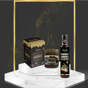 Çare Burada Bal Polen Arı Sütü Propolis 240 Gr Propolisli Zencefilli Keçiboynuzu Özü 350 Gr - Image 1