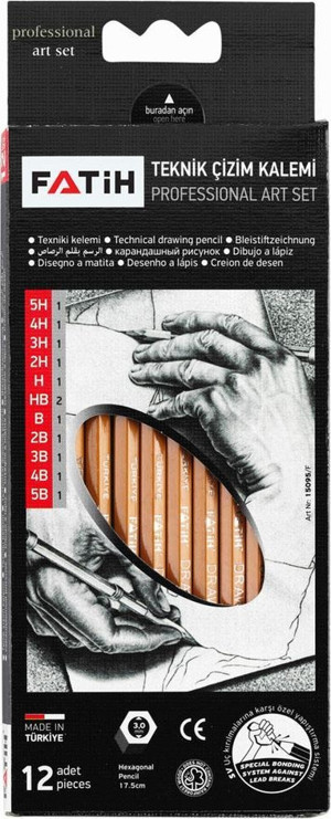 Fatih Kurşun Kalem Dereceli Kalem Professional Set 12 Li Blister - Image 1