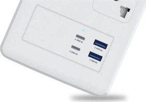 Honeywell Akım Korumalı Priz 8li 2xType-C 2xUSB-A HC000052 - Image 1