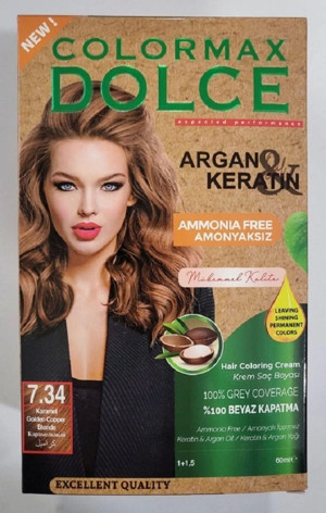 Colormax Amonyaksız Saç Boyası - 7.34 Karamel - Image 1