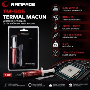 Rampage TM-505 5g 5.15w-m.K Gümüş Termal Macun - Image 1