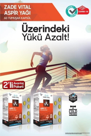 Zade Vital Aspir Yağı 60 Yumuşak Kapsül - Blister x2 (2'li Avantaj Paketi) - Image 1