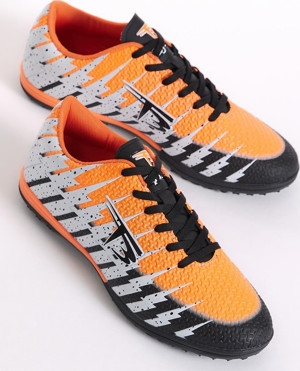 Tonny Black Unisex Siyah Desenli Bağcıklı Halı Saha Ayakkabısı - Image 1