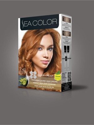Sea Color Saç Boyası Yoğun Parlak Bakır 7.43 - Image 1