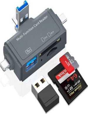 Saywin Usb Ligtning Type-C Girişli Kart Okuyucu Multi Otg Usb C Adapter Sd Tf Micro Card Reader - Image 1
