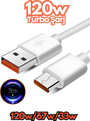 Abbruch 120W Type-C Turbo Şarj Destekli Hızlı Şarj Kablosu 120W/67W/33W Typec Turbo Şarj Kablo Uyumlu - Image 1