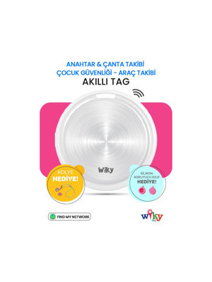 WikyTag Çocuk Smart AirTag Pembe - Akıllı Konum Takip Cihazı (Apple Uyumlu) - Image 1