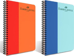 Faber Castell Bicolor Spiralli Plastik Kapak Defter 140 Yaprak Çizgili 5075000136 - Image 1
