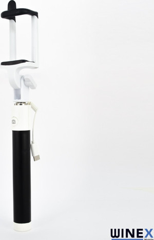 Winex SR342 Katlanabilir Type-C Selfie Stick Çubuğu Siyah - Image 1