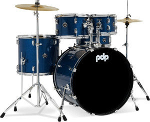 PDP Drums centerstage 20'' 5-Parça Akustik Davul Seti (Royal Blue Sparkle) - Image 1