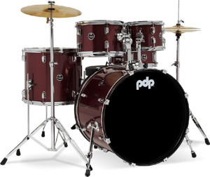PDP Drums centerstage 20'' 5-Parça Akustik Davul Seti (Ruby Red Sparkle) - Image 1