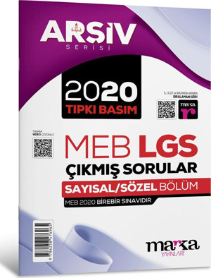 Marka Yayınları Lgs 8. Sınıf Arşiv Serisi Tıpkı Basım Son 5 Yıl Çıkmış Sorular Video Çözümlü 2024 -23-22-21-2020 - Marka Yayınları - Image 1