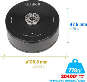 T-Motor U Power Type U12II 120KV Brushless Fırçasız Motor UAV Multikopter Multi-rotor Quadcopter Hexacopter Drone Motoru - Image 1