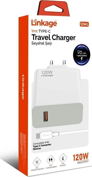 Linkage 12Wl 120W Type-C Turbo Super Fast Ev Şarj Aleti Şarj Cihazı - Image 1