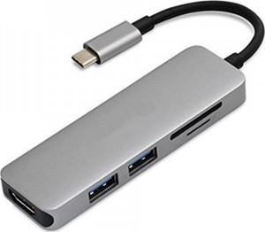 Type-C 5in1 4K Hdmi 2xUsb 3.0 Sd Tf Kart Girişli Çevirici Otg Hub - Image 1