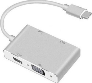 Type-C Usb C 3.1 Hdmi Vga Dvi Usb Port 3.0 Hub Çoklayıcı Adaptör - Image 1