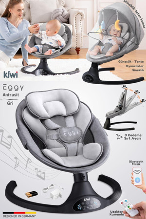 Kiwi Eggy Plus Elektrikli Otomatik Sallanan Bebek Ana Kucağı - Image 1