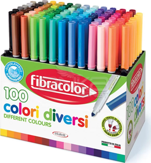 Fibracolor Keçeli Kalem Colori Diversi 100 Renk - Image 1