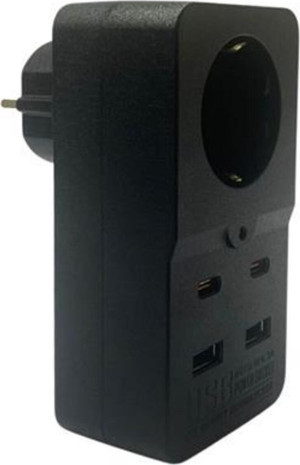 Isıya Dayanıklı Termal Akım Korumalı 1 Priz Girişli 2 Usb Girişli 2 Type-c Girişli Pirz - Image 1