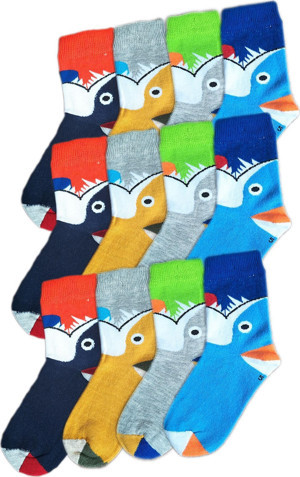 Ekinoks Erkek Çocuk Figürlü Soket Çorap 12'li Paket Asorti - Image 1