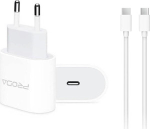 Proda 20W Type-C to Type-C Hızlı Şarj Adaptörü PD Güç Şarj Cihazı Samsung/Xİaomi Şarj Kafa PRD-87C - Image 1