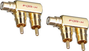 For-X 2 Rca Erkek 1 Rca Dişi Oto Amfi Sinyal Birleştirici (2 Adet) Xy-54T - Image 1