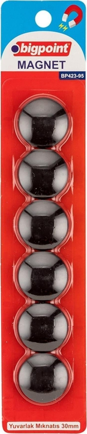 Bigpoint Magnet 30Mm (Mıknatıs) Siyah 6'Lı Blister - Image 1