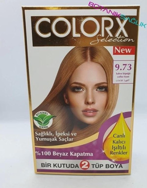 COLORX BİTKİSEL KREM SET BOYA - 9.73 Kahve Köpüğü - Image 1