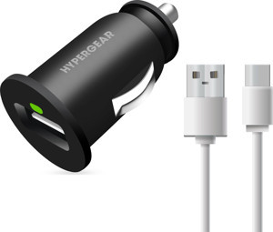 Hypergear 2.1A 2X Hızlı Araç Şarj Aleti Set Type-C Kablo Siyah - Image 1