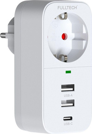 Vothoon 2.4A Çıkışlı 2Xusb 1Xtype-C Tekli Priz Ftr-17 - Image 1