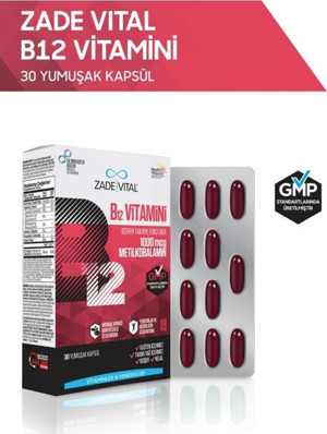 Zade Vital B12 Vitamini 30 Yumuşak Kapsül - Blister - Image 1