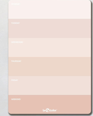 LeColor Haftalık Planlayıcı Blok Naturel - Image 1