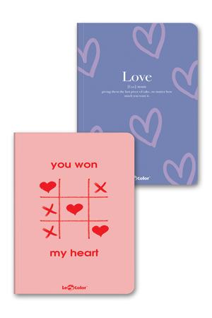 LeColor Sevgili Defter Seti 2 li Kalp - Image 1