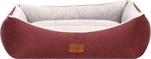 Peggy Lola Köpek Yatağı Bej Bordo Small 50x38x25 Cm - Image 1