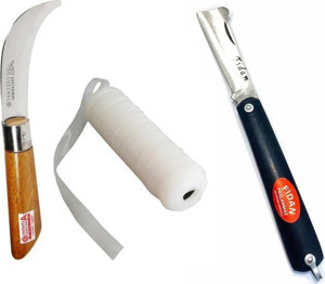 Aşı Bıçağı Seti Aşı Bantı  Yatağan El Yapımı Dövme Çakı - Image 1